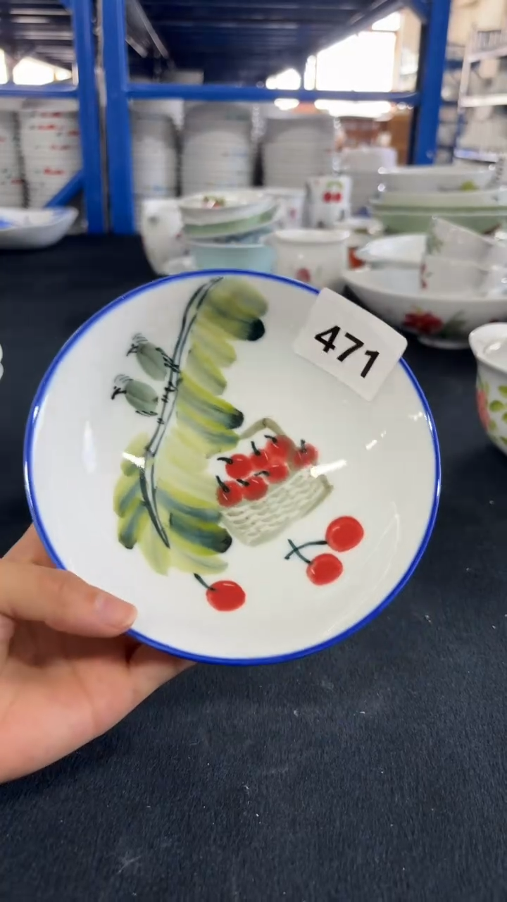 瓷景德镇手绘釉中彩（食品级）小胖碗471