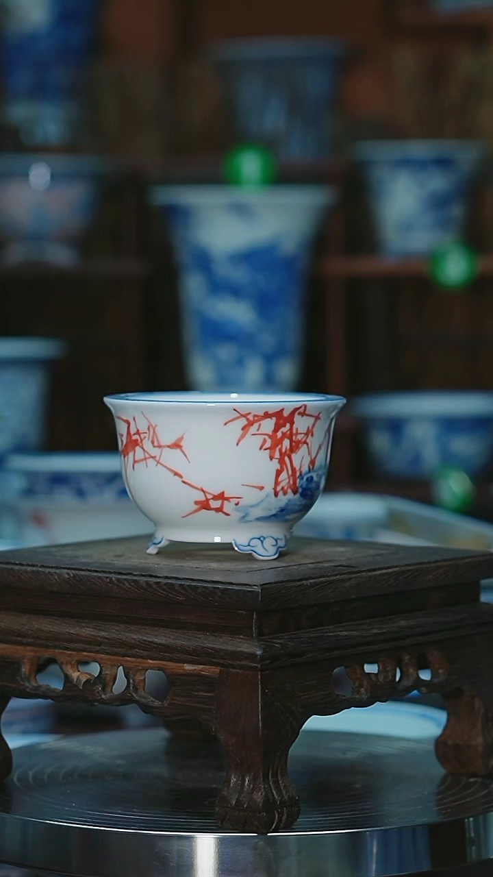 【闪购商品】摆件手绘陶瓷内口6.8高5.3深