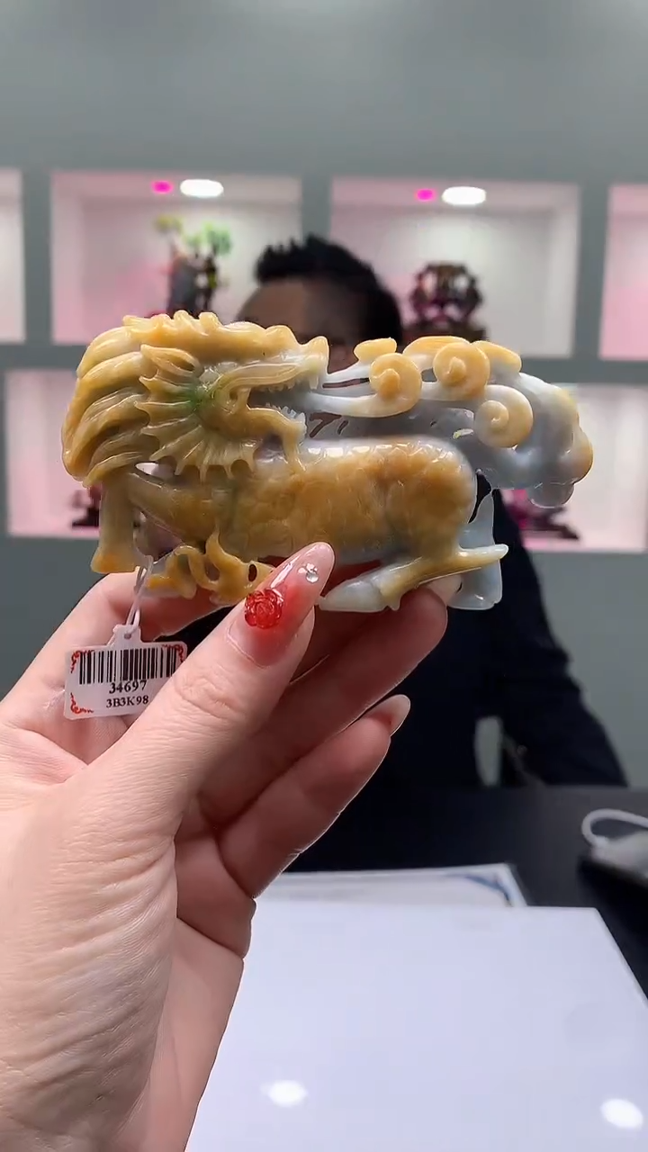 【闪购商品】定制翡翠未镶嵌1023y-毛货挂件22