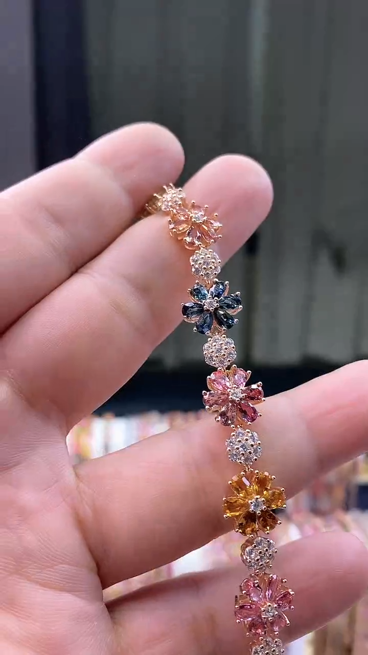 【闪购商品】碧玺手链银S925镶嵌345354343543