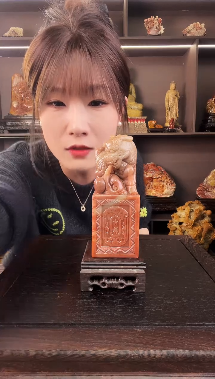 寿山石印石寿山石印章麒麟题材