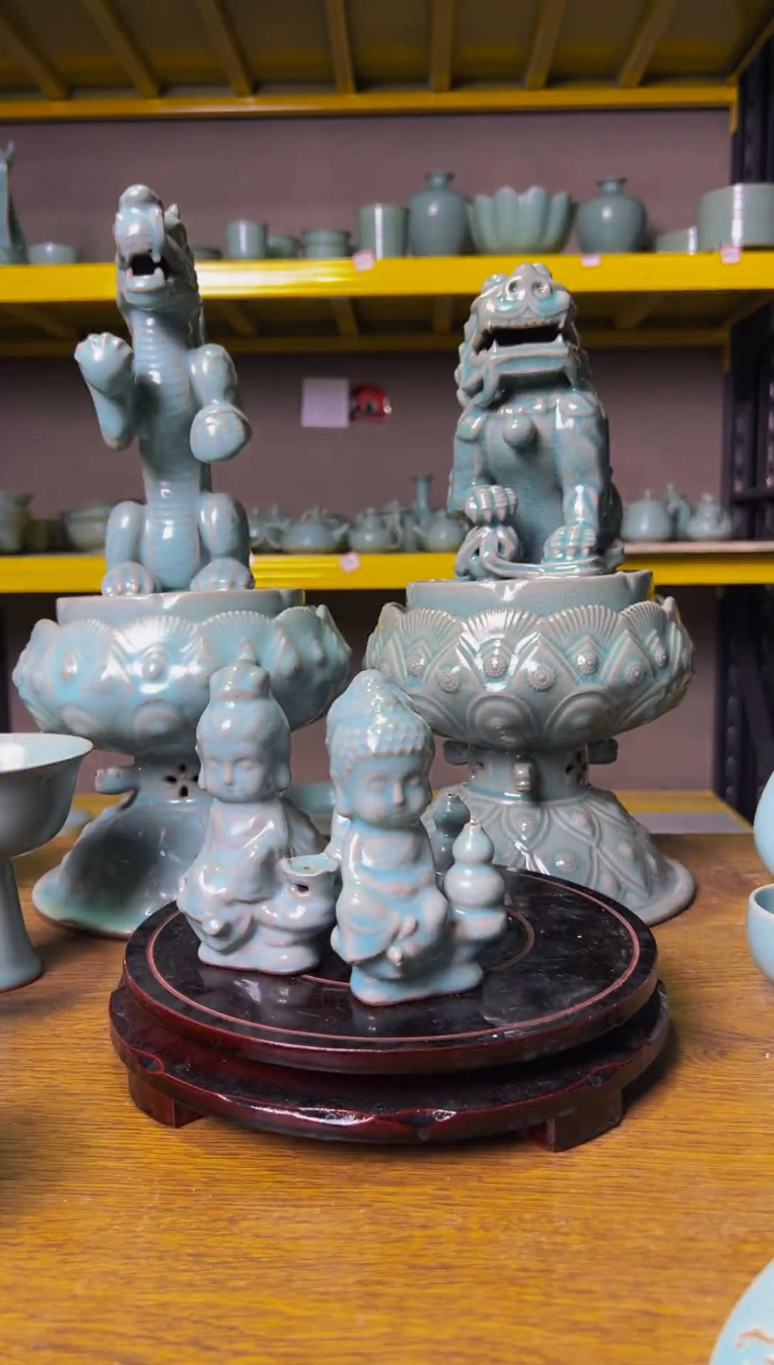 摆件精品汝窑仿古釉 观音香插