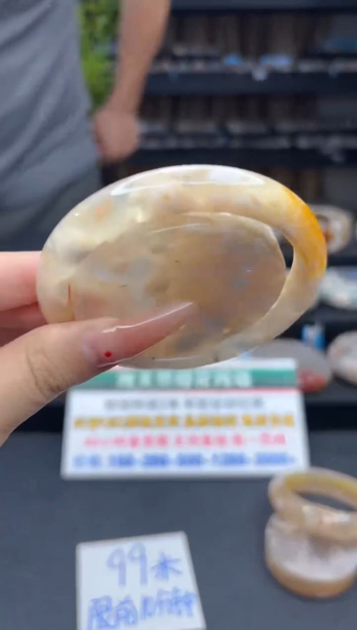 【闪购商品】石英质玉手镯未镶嵌2229（60圈赠送镯心）