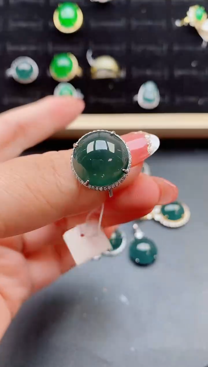 【闪购商品】翡翠戒指银S925镶嵌1212