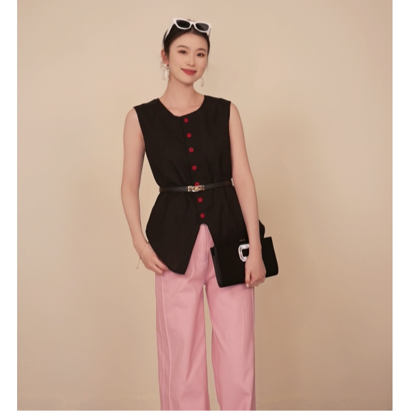 小井定制私服2【】2025新款春夏背心马甲不规则设计J25W036