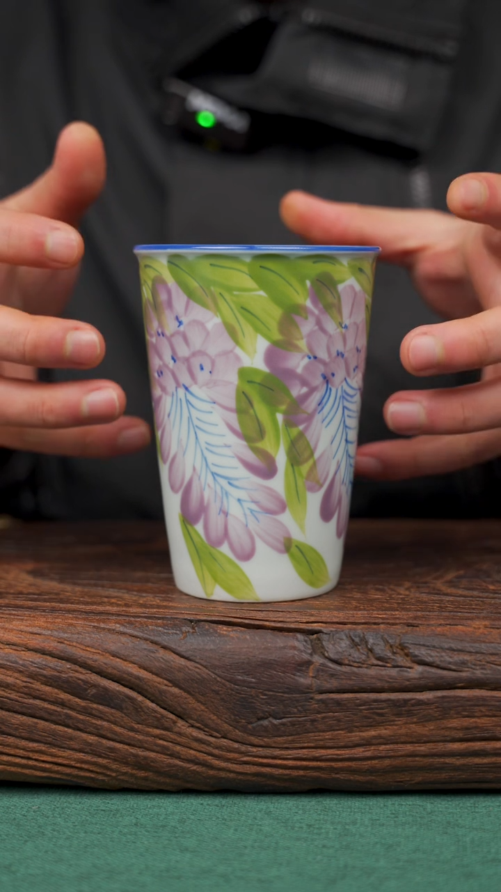 【闪购商品】瓷片38寻一缕瓷香杯釉下手工手绘瓷器