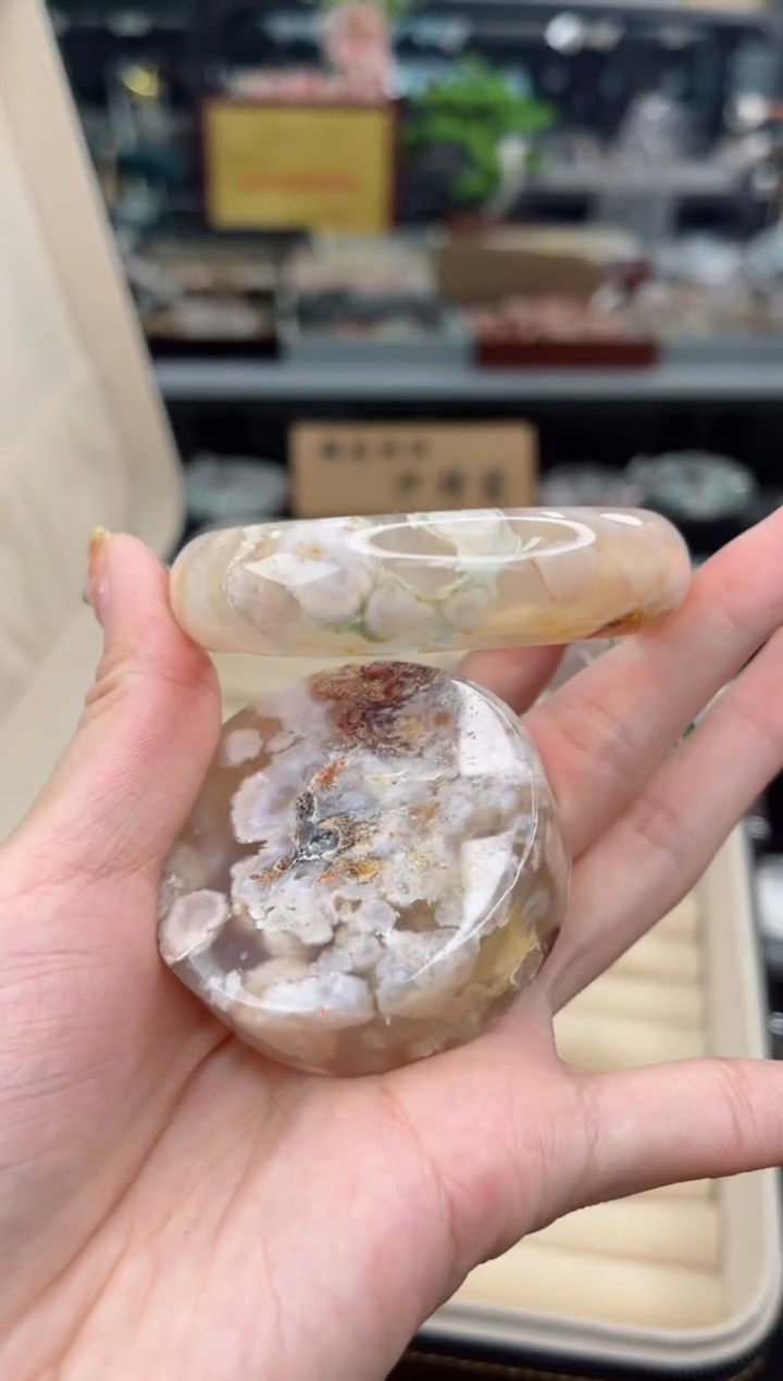 【闪购商品】石英质玉手镯未镶嵌53圈口（赠品镯心）S98075