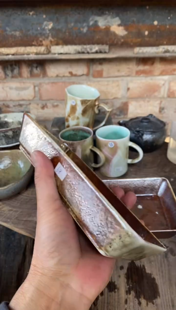 【闪购商品】碟浪鬼柴烧 釉绘柴烧盘