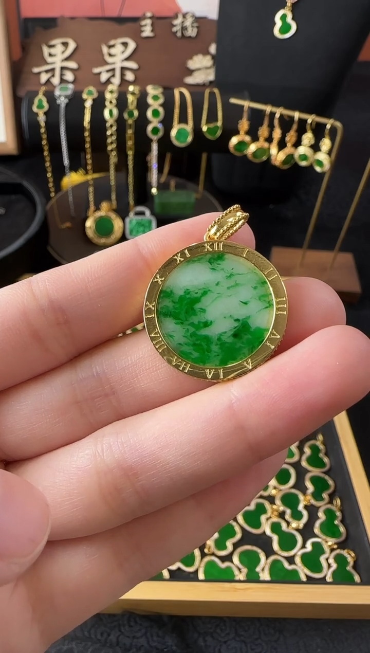 【闪购商品】翡翠颈饰银S925镶嵌吊坠