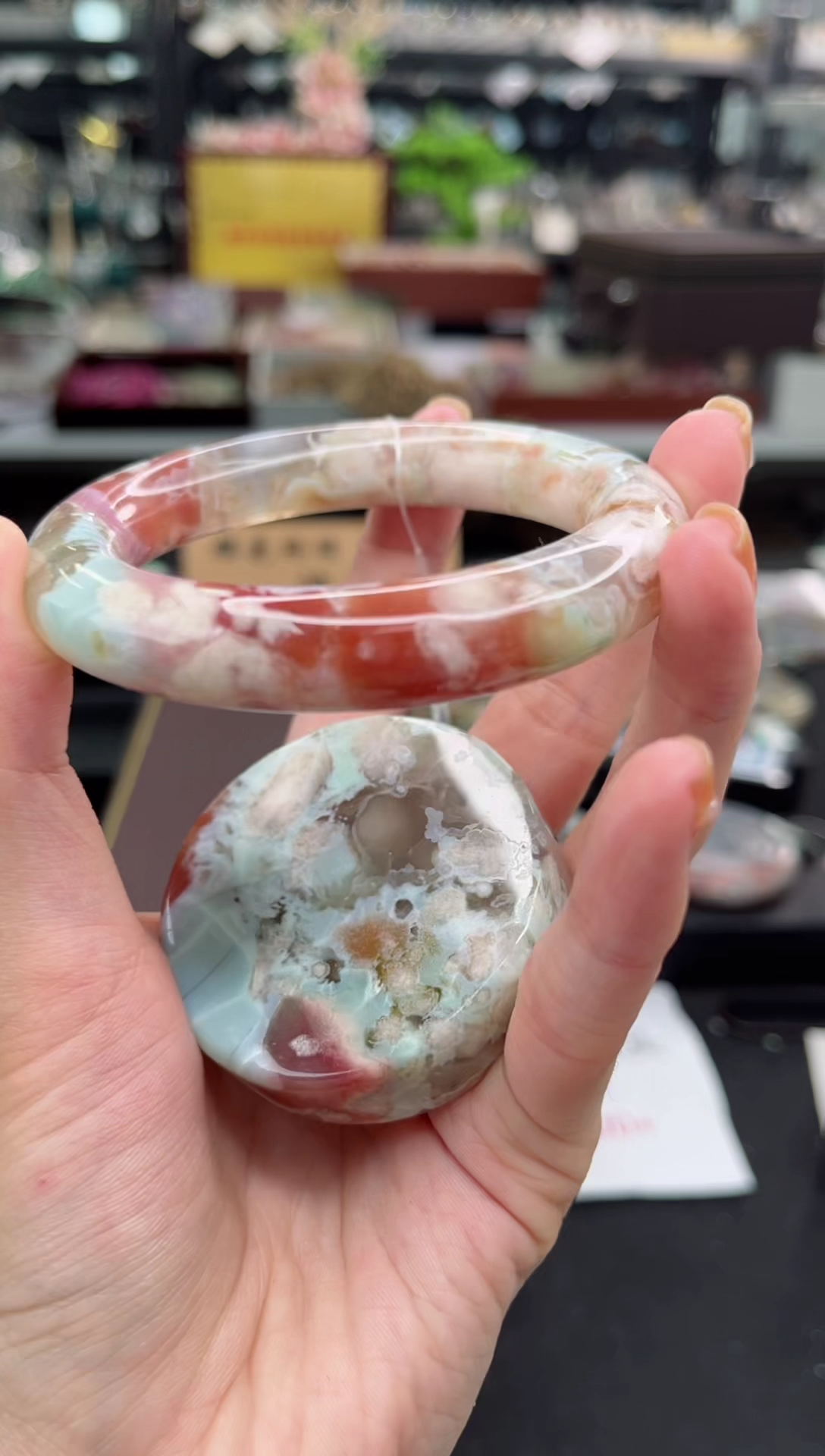 【闪购商品】石英质玉手镯未镶嵌57圈口（赠品镯心）4S9072