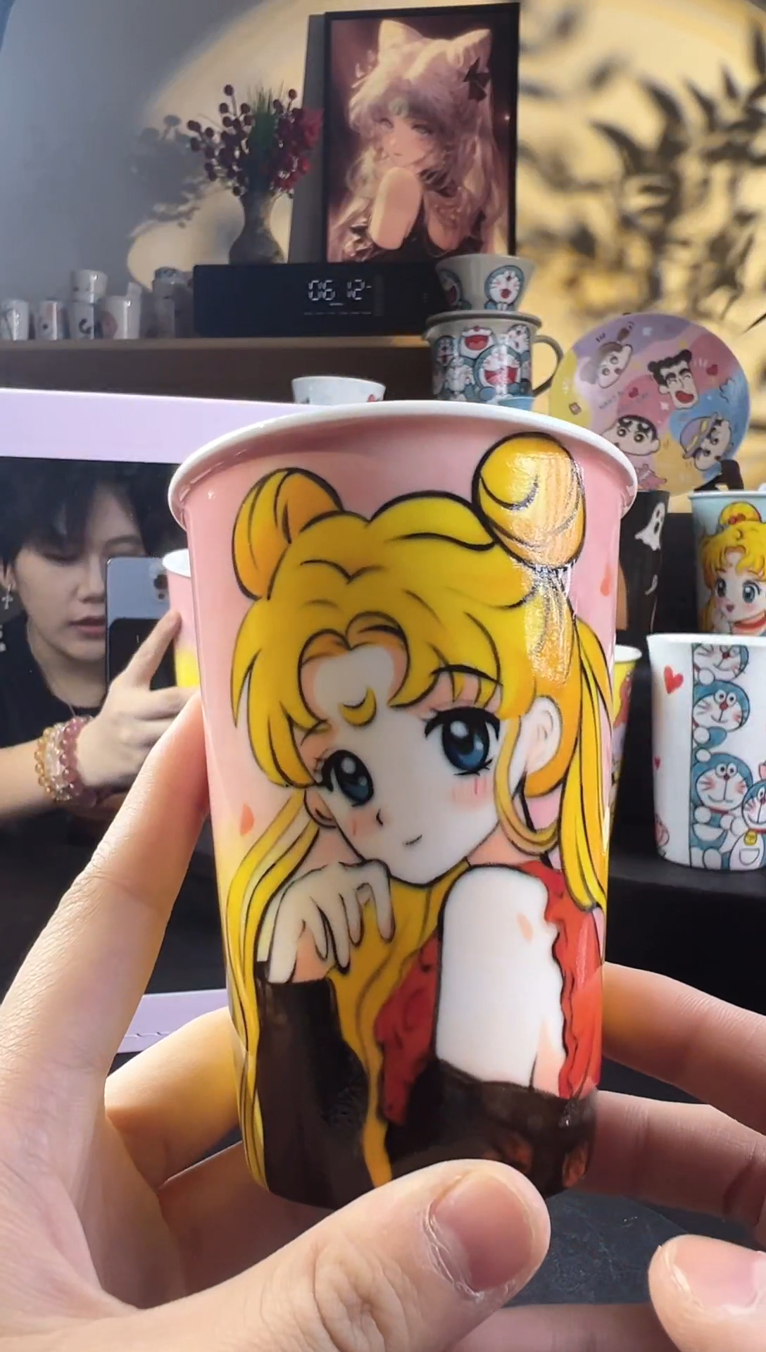 【闪购商品】摆件手工手绘陶瓷小杯杯