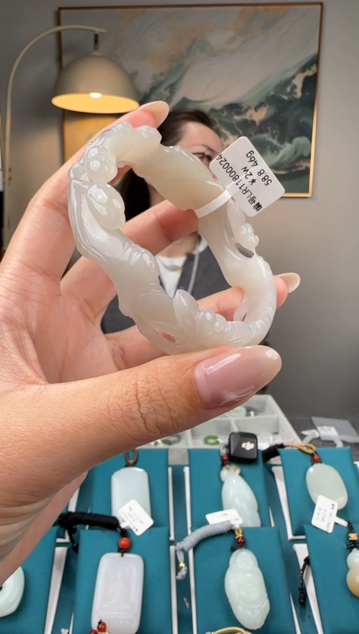 未镶嵌手镯和田玉LR58.8