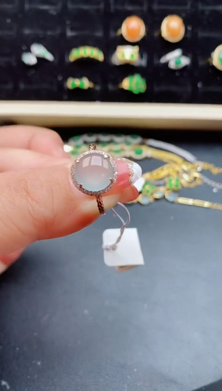 【闪购商品】翡翠戒指银S925镶嵌12121