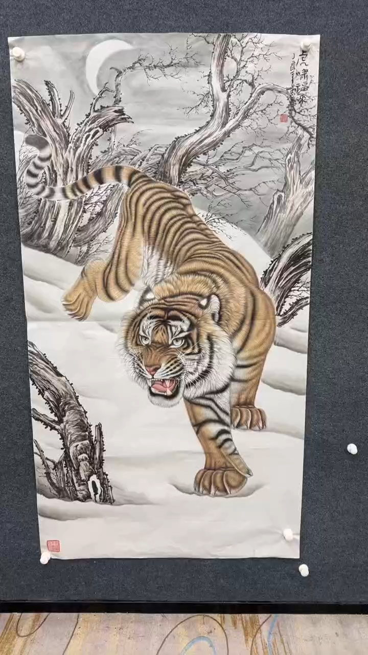 【闪购商品】国画2.14-郑志宗-六尺动物-51