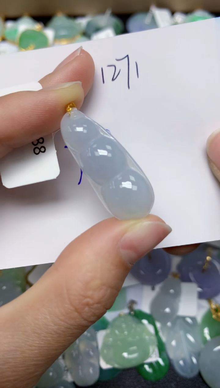 【闪购商品】翡翠颈饰18K金镶嵌 天然翡翠A货