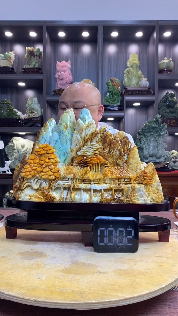 玉用****8玉岫岩料手工雕刻摆件居家装饰送礼一物一图