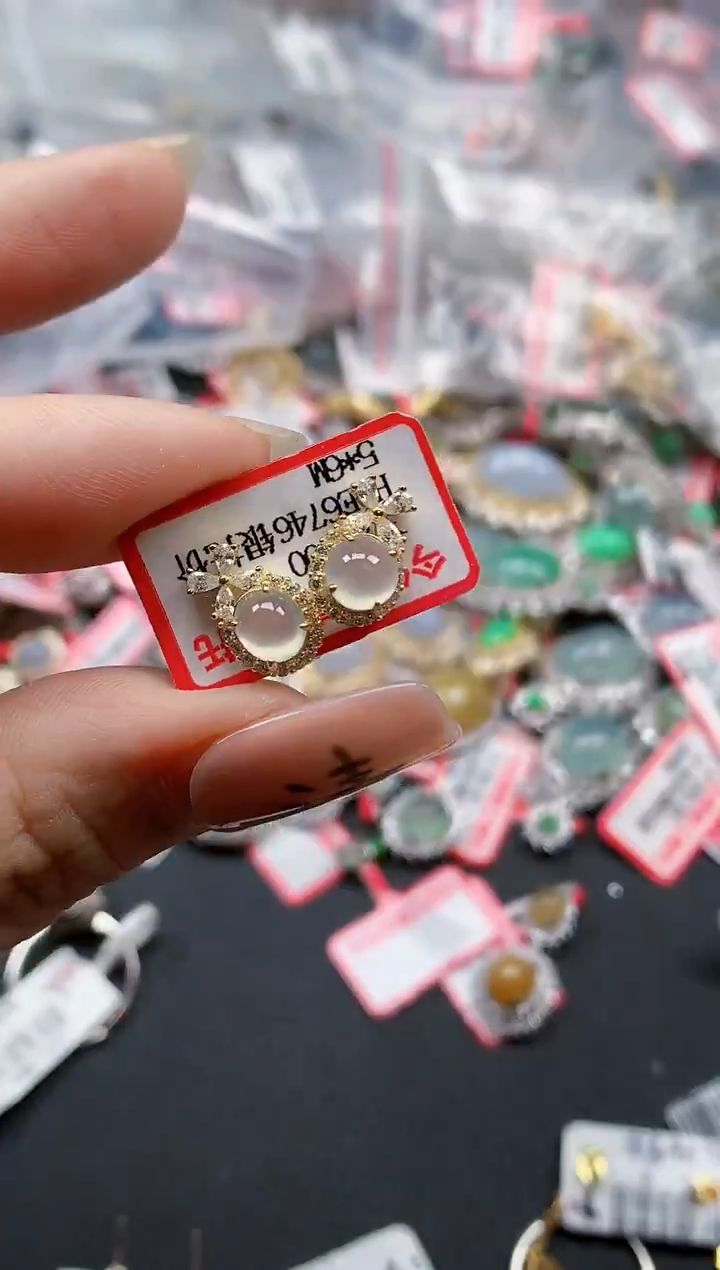 银S925镶嵌戒指翡翠天然A货缅甸翡翠