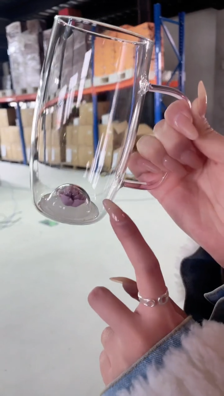 【闪购商品】绿茶杯陶瓷牡丹花