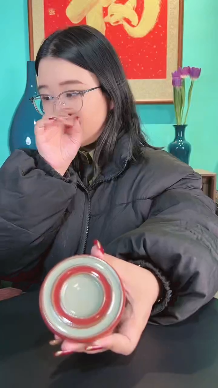 【闪购商品】杯一品德窑单色釉霁红盖置