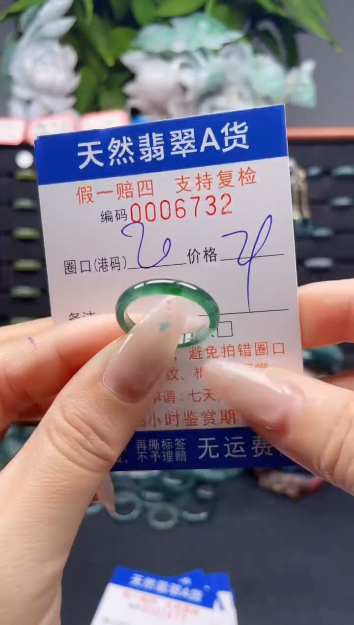 未镶嵌戒指翡翠20*6732