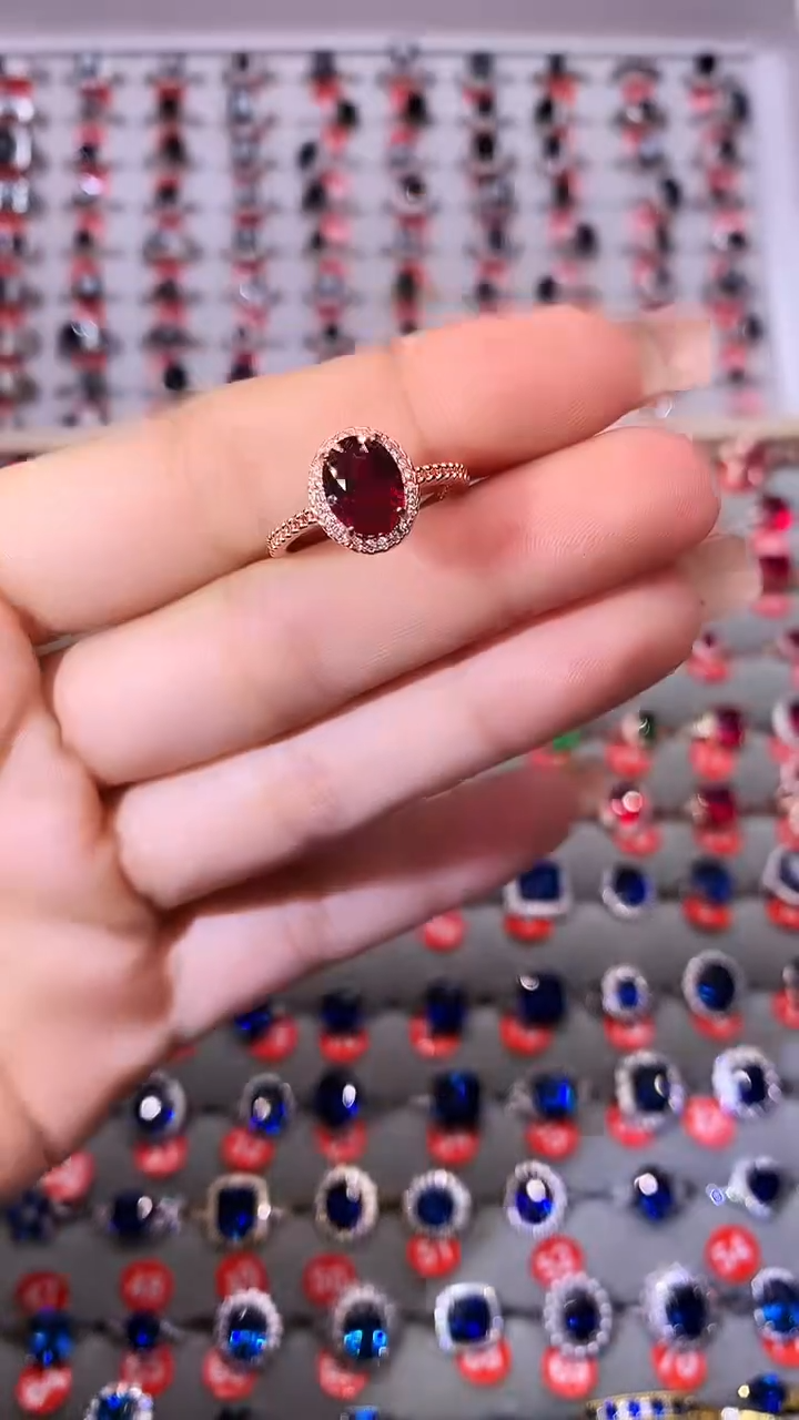 【闪购商品】红宝石戒指银S925镶嵌111111