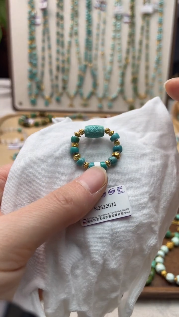 【闪购商品】绿松石戒指银S925镶嵌13