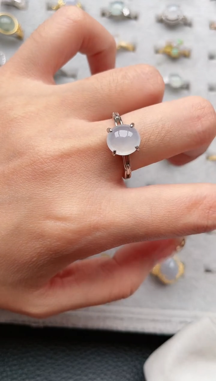 【闪购商品】翡翠戒指银S925镶嵌1111