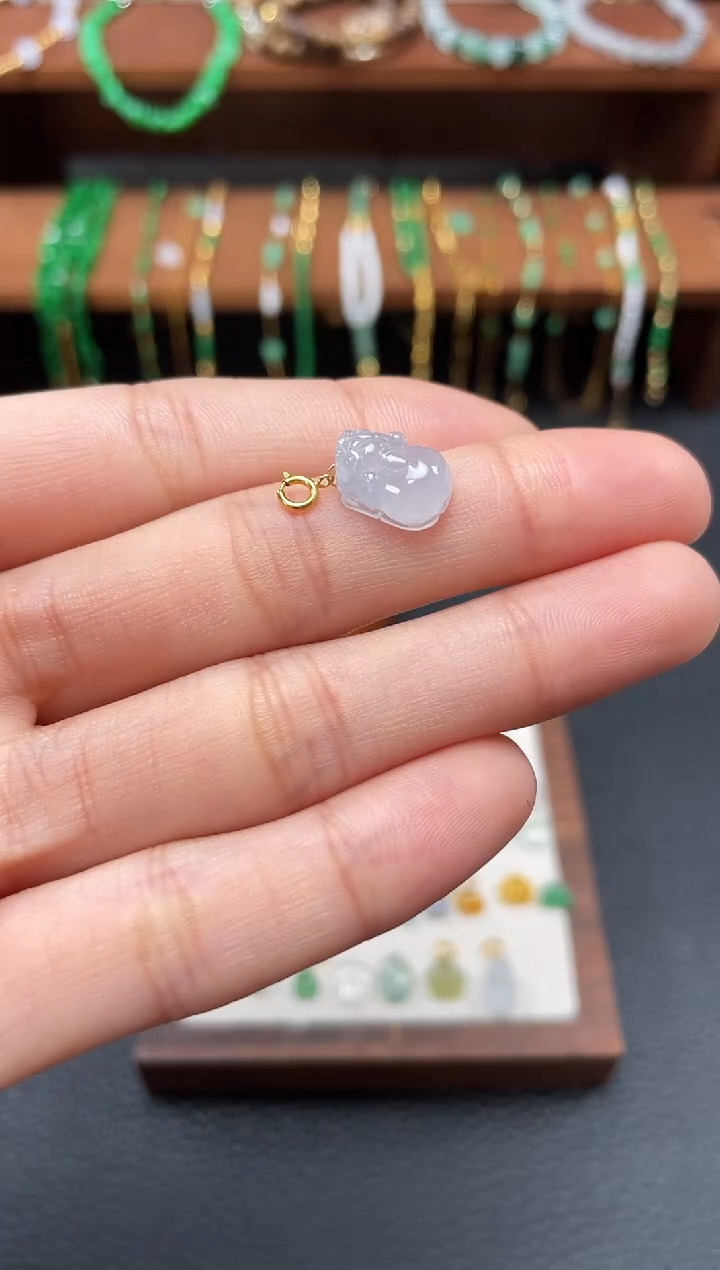 【闪购商品】翡翠吊坠(不含链)18K金镶嵌一个  JK268