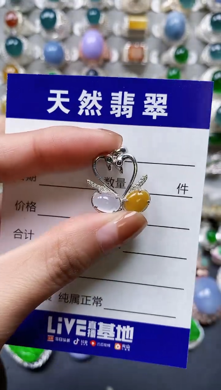 【闪购商品】翡翠颈饰银S925镶嵌0681