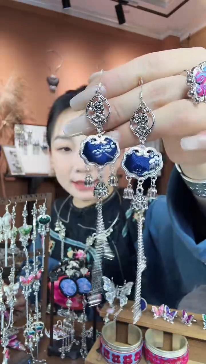 刺绣纯手工民族风耳环