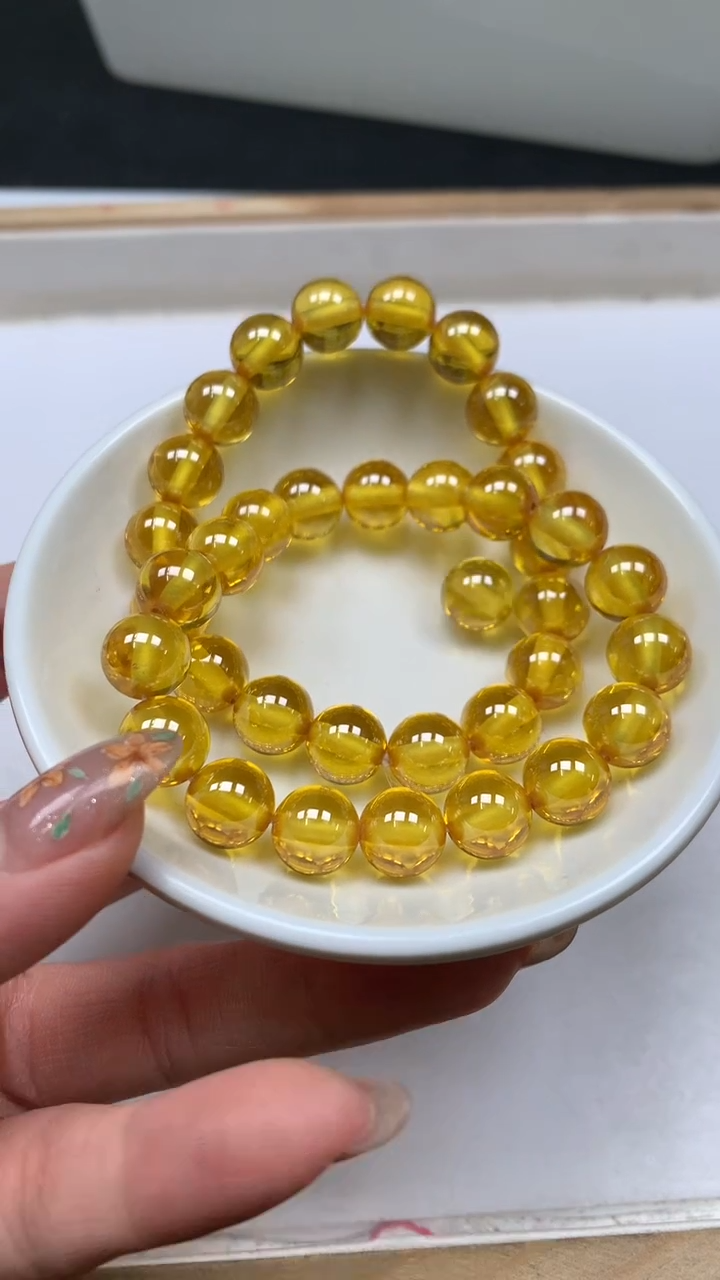 未镶嵌天然锆石散珠D250 黄锆石10mm2个9.9元