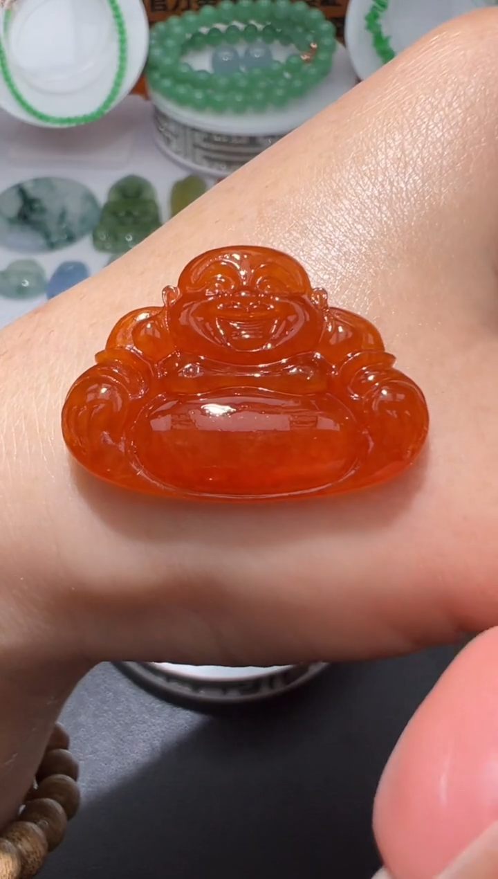 【闪购商品】定制翡翠未镶嵌21.2*29.7*4.5佛公