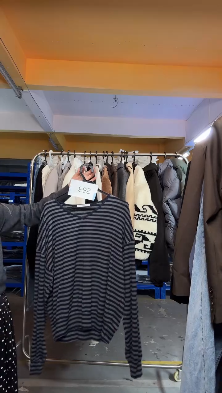 S93蓝色条纹T恤均码