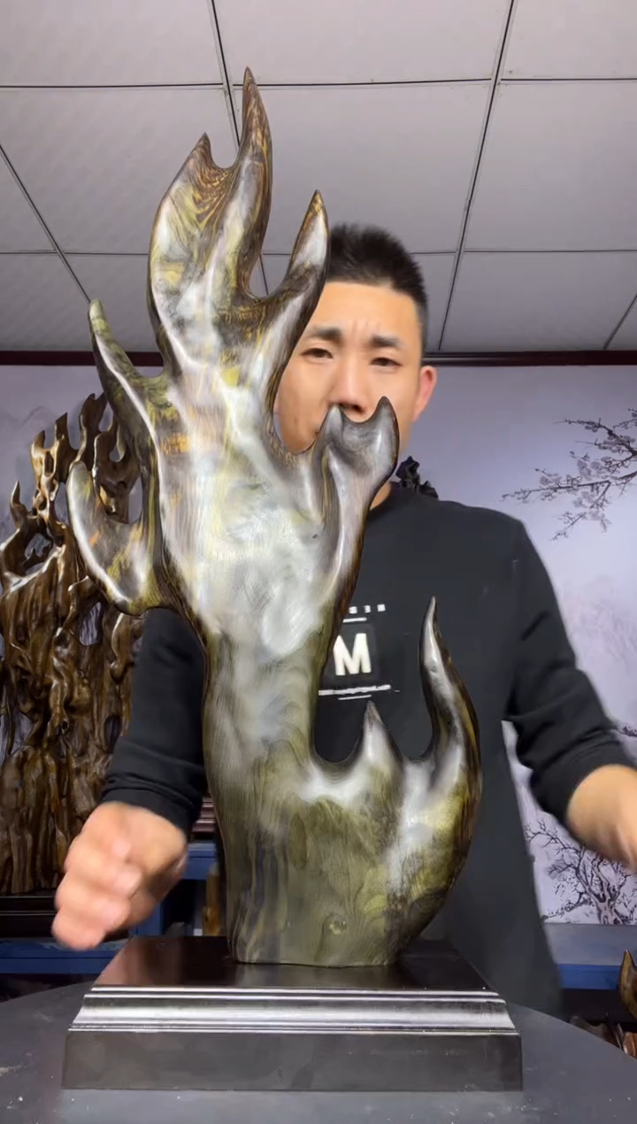 金丝楠木雕款林****号金丝楠木工艺品摆件