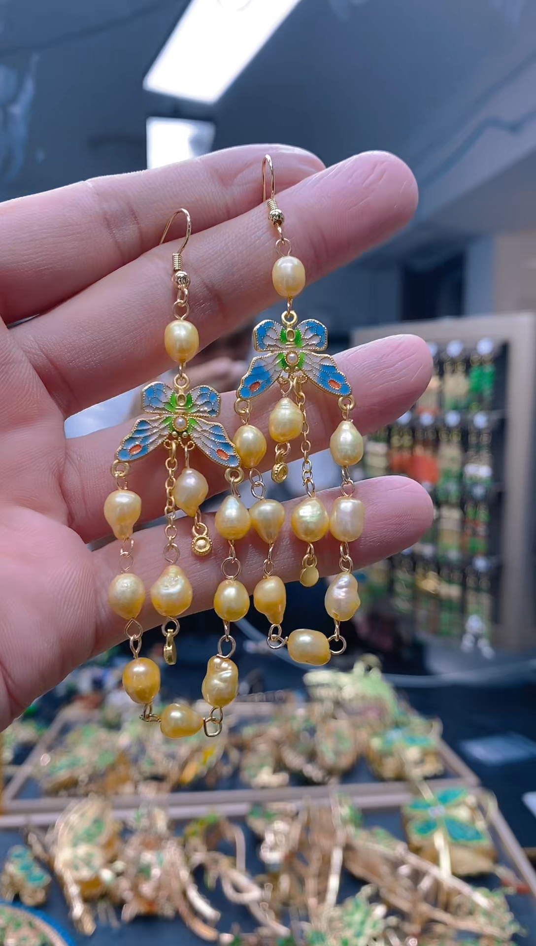 【闪购商品】淡水珍珠耳饰合金0111珍珠饰品