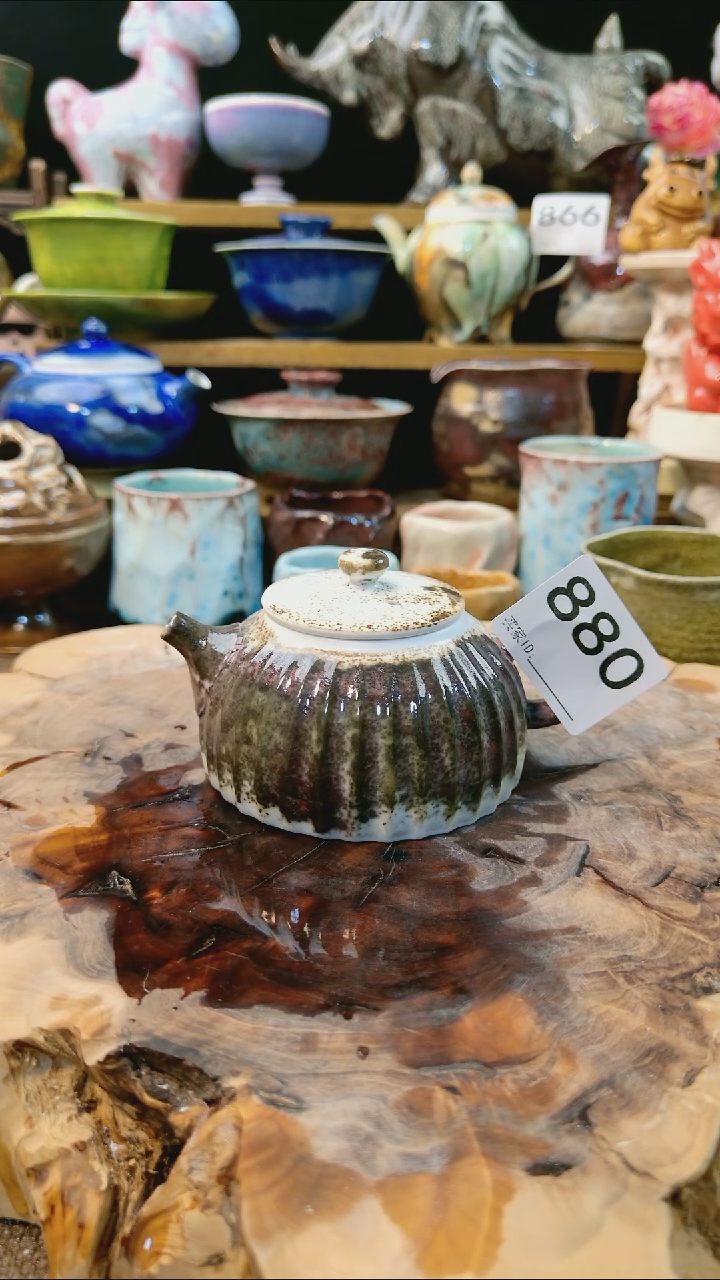 烟***生高温颜色釉窑变系列 壶