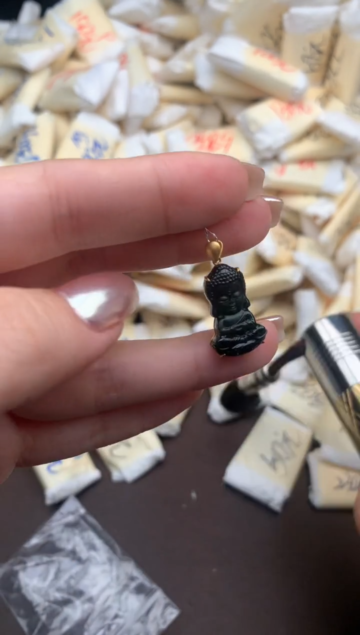【闪购商品】翡翠挂件18K金镶嵌一