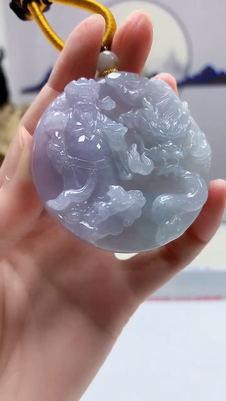 【闪购商品】定制翡翠未镶嵌4688zm-毛货挂件财神309