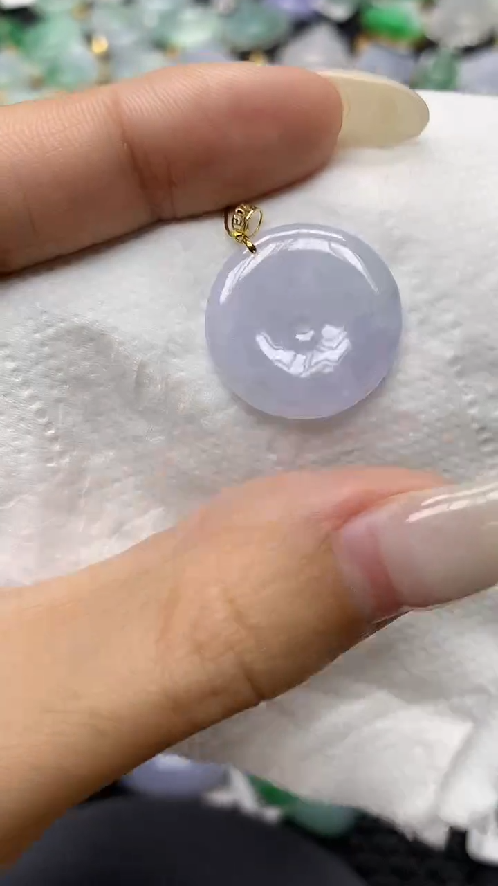 颈饰18K金镶嵌翡翠11111111111