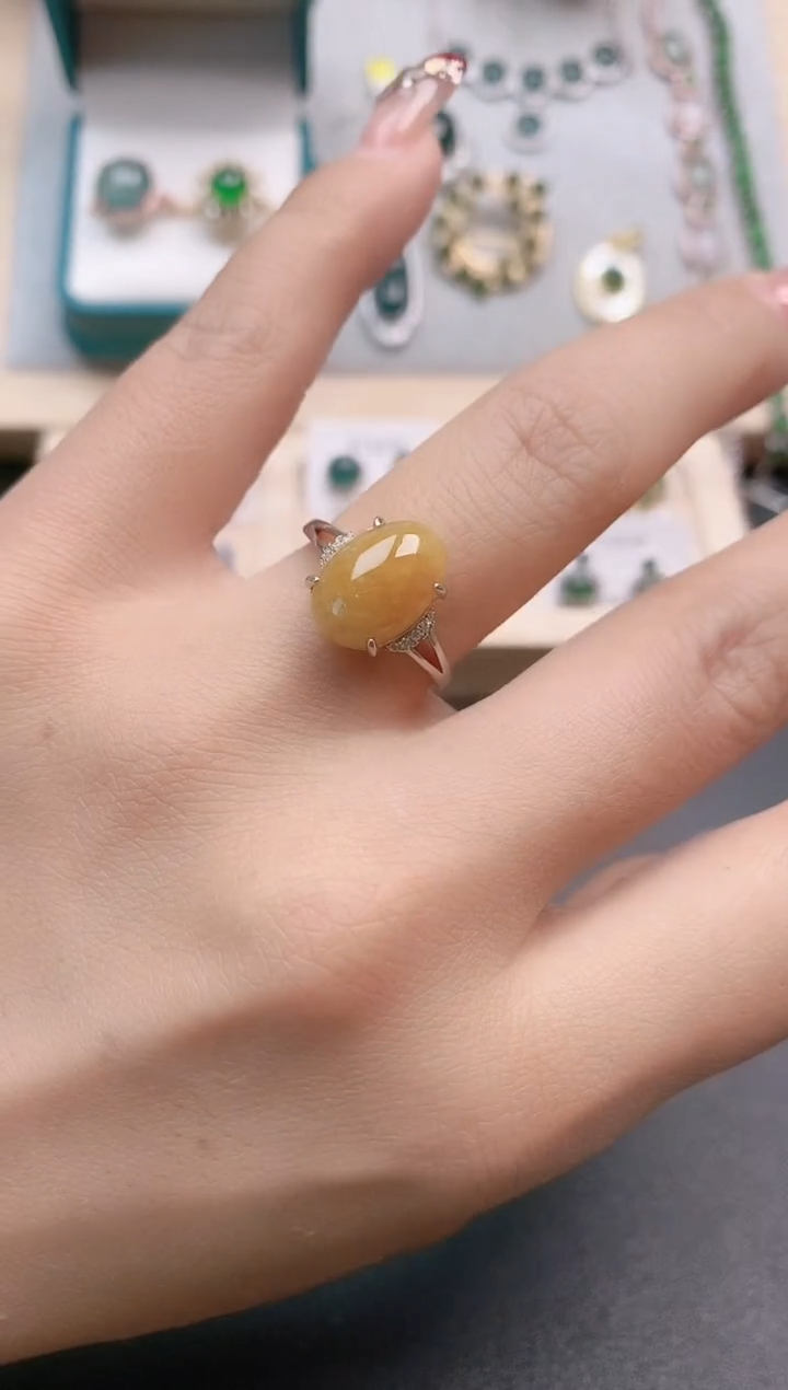 【闪购商品】翡翠戒指银S925镶嵌111111111