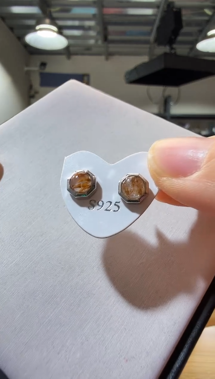 未镶嵌耳钉水晶优0591