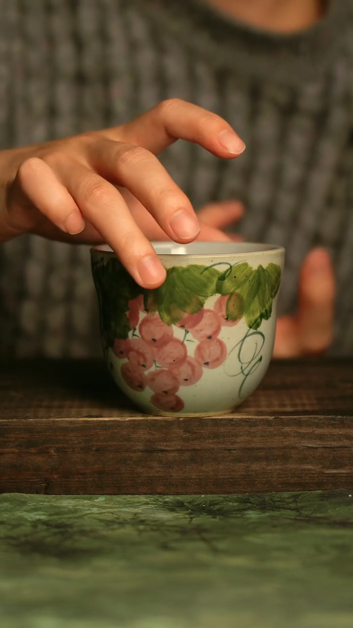 釉下彩手工手绘瓷器青诗集手工手绘瓷器
