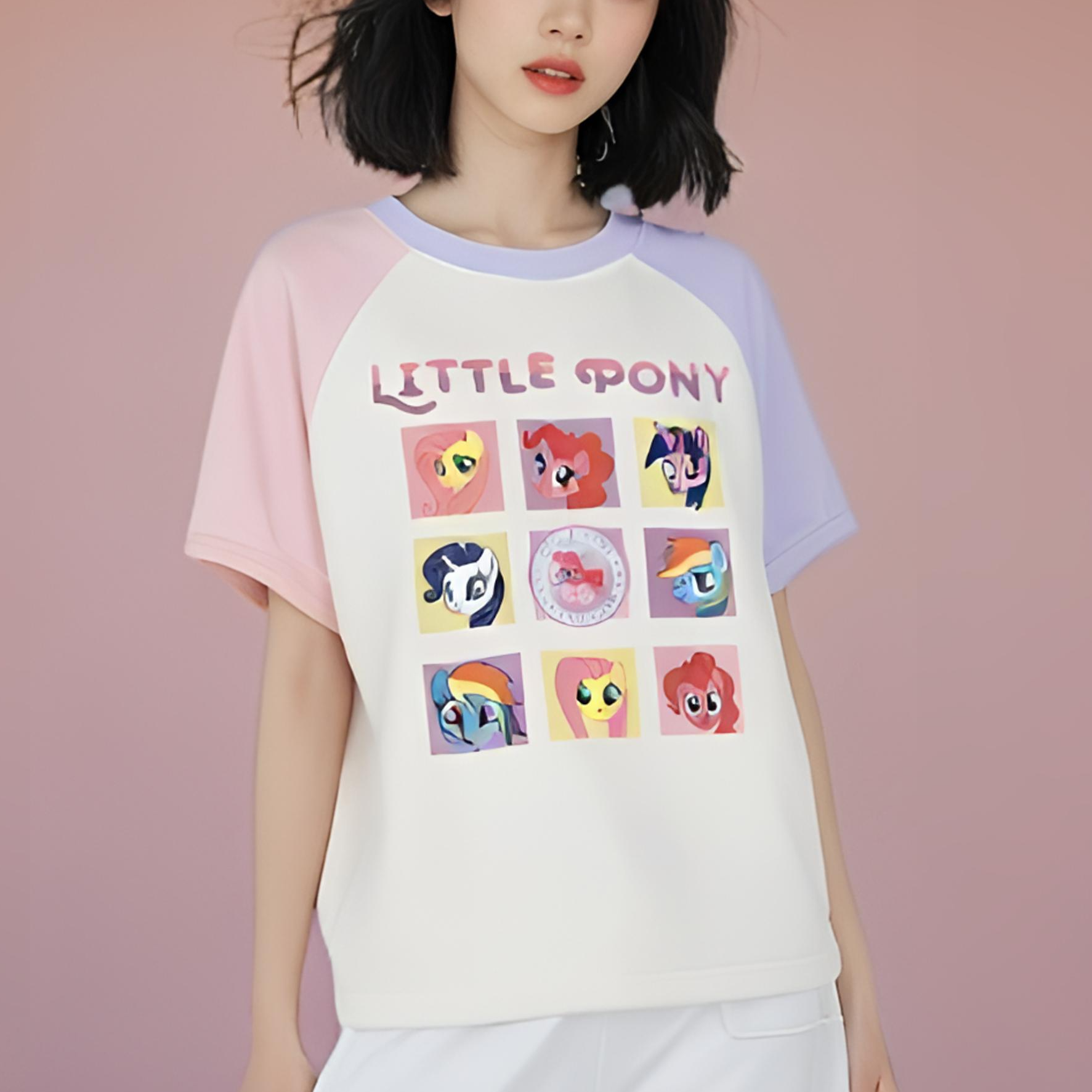 纯棉哪吒儿童衣服装插肩女童短袖T恤男童夏装小女孩宝宝潮牌童装