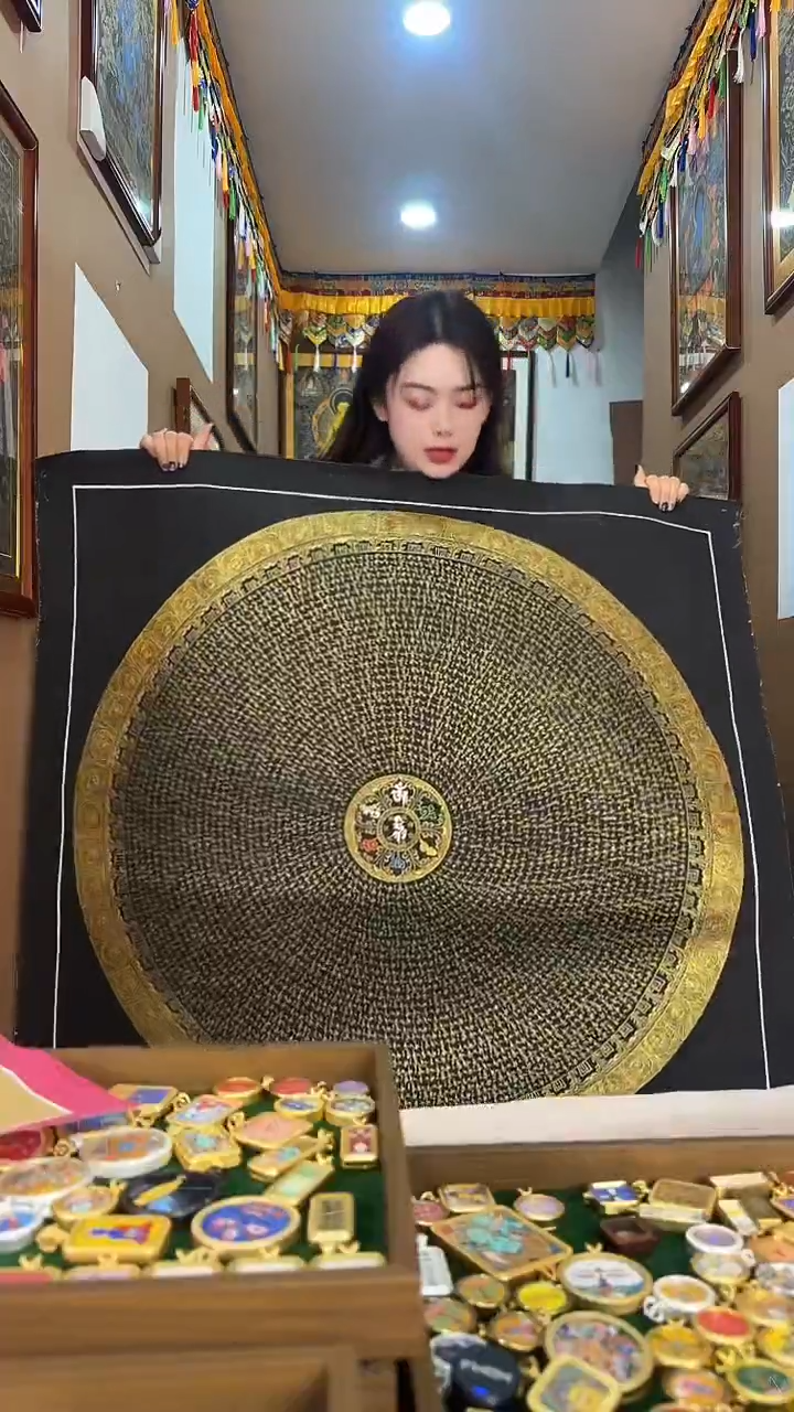 吊坠1m坛城-热贡纯手绘唐卡