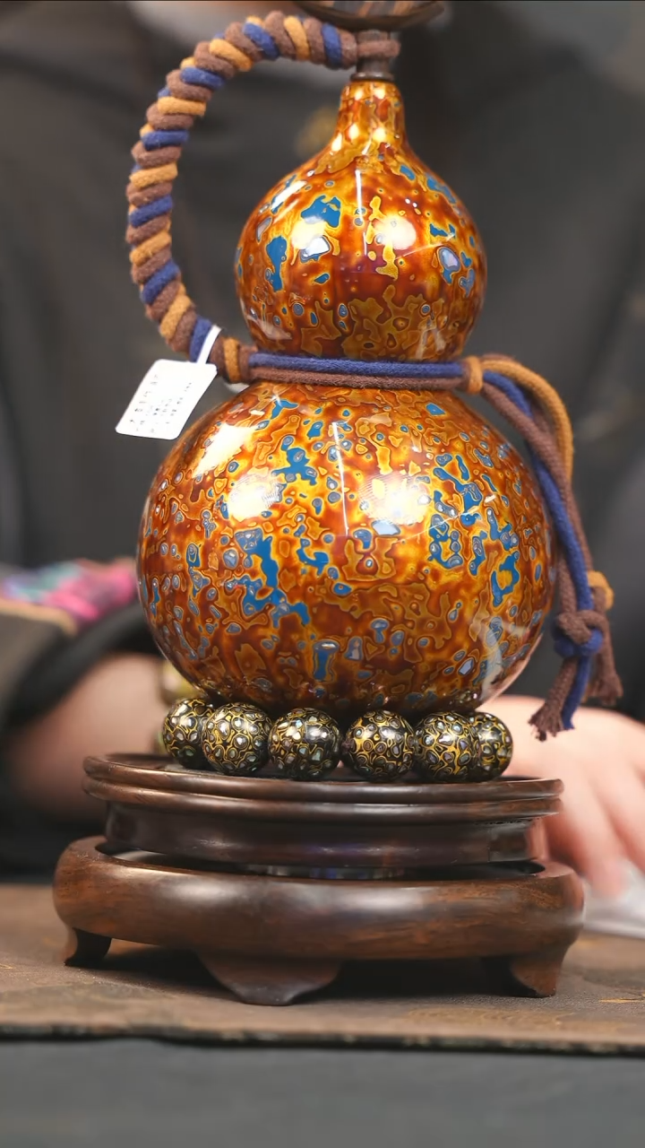 【闪购商品】YK202漆艺酒葫芦不包手串及旋转底座