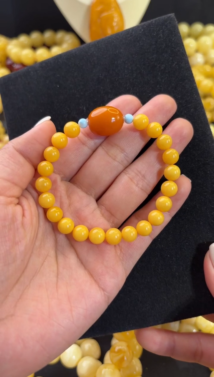 【闪购商品】蜜蜡手链未镶嵌开播福利路路通转运