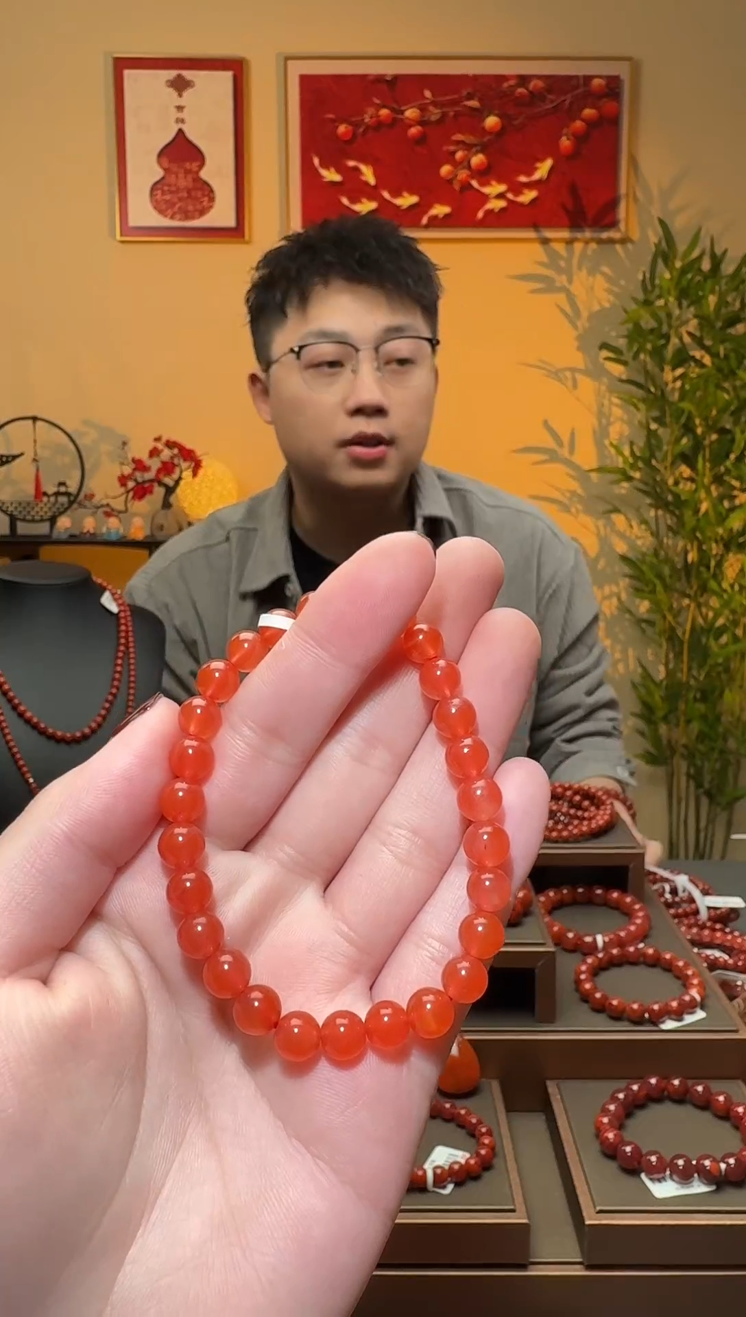 【闪购商品】南红玛瑙手串未镶嵌一条约7mm 多样性发货