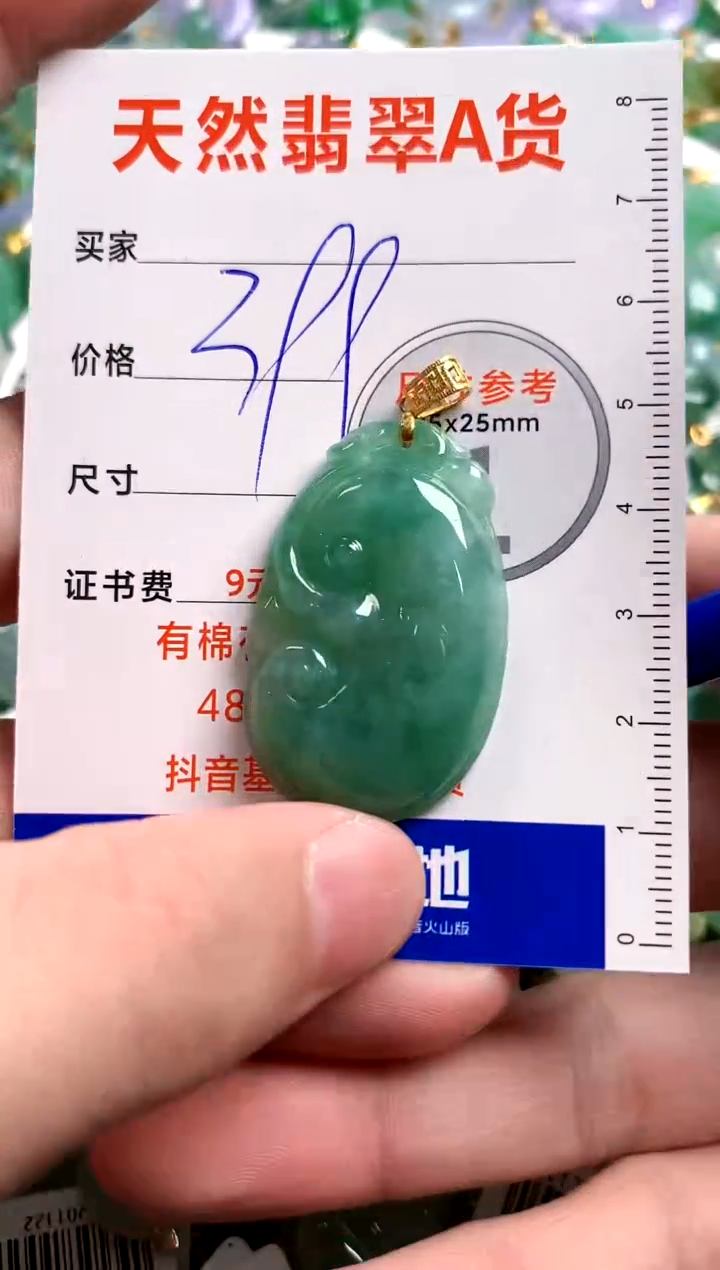 【闪购商品】翡翠颈饰18K金镶嵌0765738746