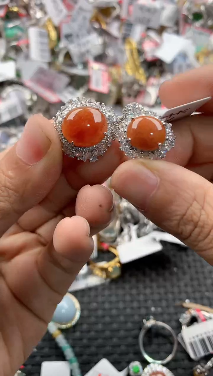 银S925镶嵌戒指翡翠777               6