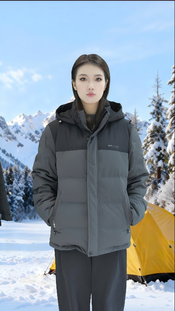 厚款羽绒服中年男士防风商务加绒加厚款外套中长款羽绒服6881